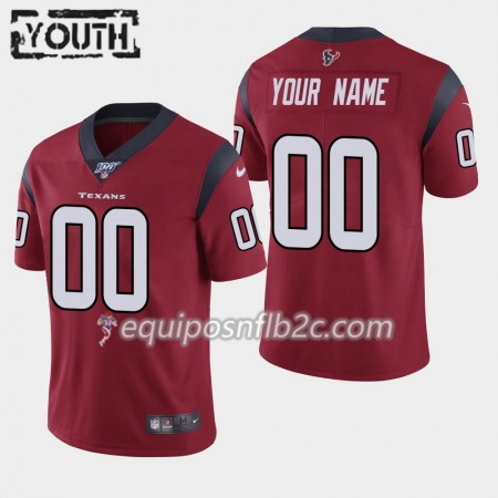 Camiseta Niño NFL Houston Texans Personalizar Nike Rojo 100th